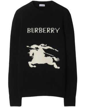 Burberry Round-Neck Knitwear - Nero