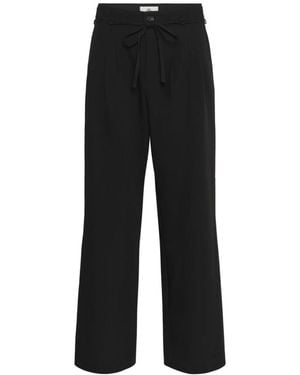 Karen By Simonsen Wide Trousers - Negro