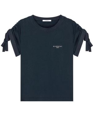 Givenchy Cotton Ribbon T-Shirt - Blauw