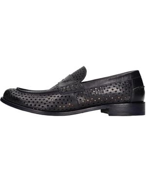 JP/DAVID Schoenen ,Blauw ,Leer Platte Schoenen - Zwart