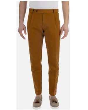 BERWICK  1707 Slim-Fit Trousers - Marron