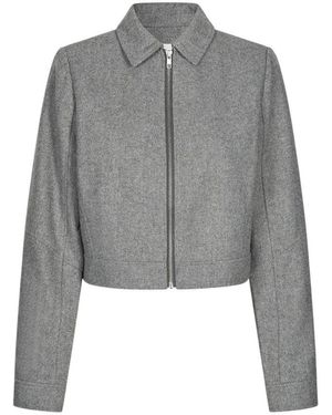 Modström Grijs Melange Cropped Jas
