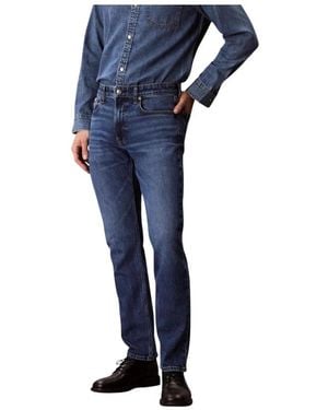 Calvin Klein Slim Fit Stretch Denim Jeans - Blauw