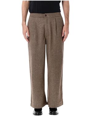 Universal Works Wide Trousers - Marrón