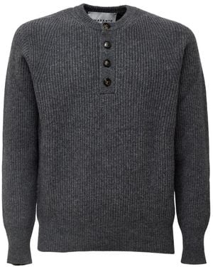 Amaranto Round-Neck Knitwear - Grey