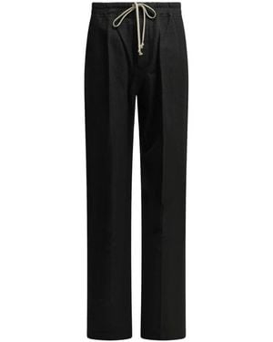 Rick Owens Broeken ,Zwart ,Leer Dietrich Drawstring Broeken