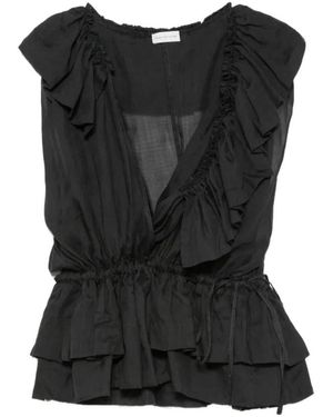 Dries Van Noten Tops ,Zwart ,Sleeveless Tops
