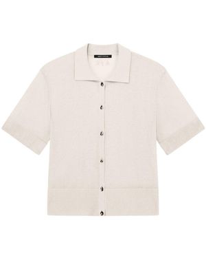 ARMANI EXCHANGE Kortgebreid Vest Van Linnenmix - Naturel