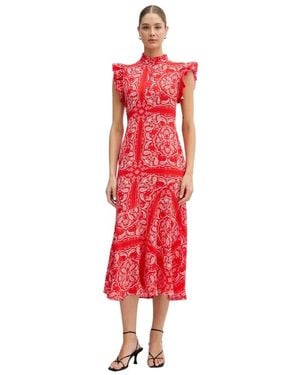 Never Fully Dressed Midi Dresses - Rosso