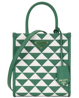 Prada Tassen ,Groen ,Leer Handbags