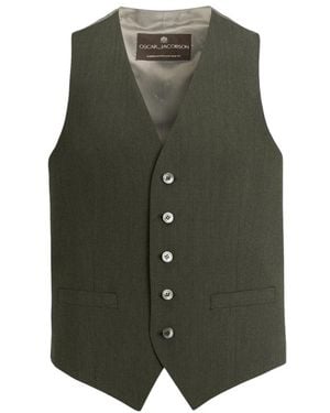 Oscar Jacobson Waistcoats - Green