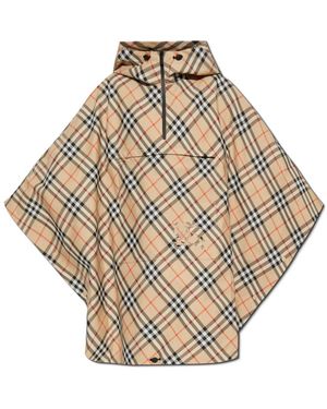 Burberry Karierte poncho - Mettallic