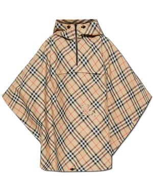 Burberry Karierte poncho - Mettallic