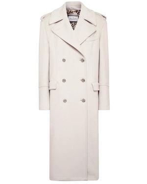 Philipp Plein Double-Breasted Coats - Neutro