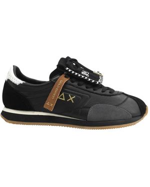 Sun 68 Schoenen ,Zwart ,Leer Sneakers