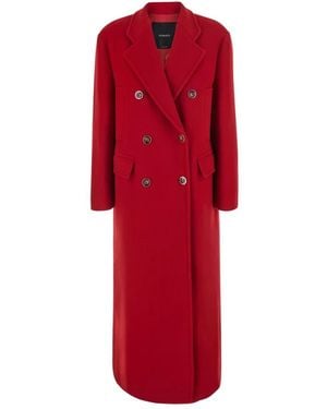 Pinko Double-Breasted Coats - Rosso