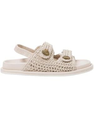 Twinset Häkel-Sandalen - Natur