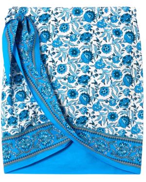 MC2 Saint Barth Angie Pareo Mini Rokje - Blauw