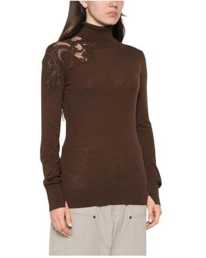 Ermanno Scervino Turtlenecks - Brown
