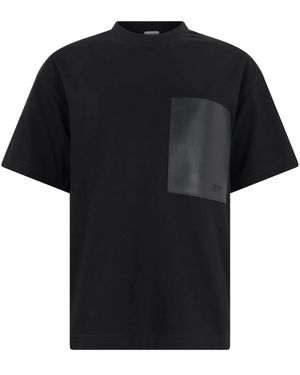 Bottega Veneta Tops ,Zwart ,Katoen Katoenen Jersey T-Shirt