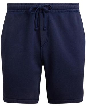 Polo Ralph Lauren Korte Broeken ,Blauw ,Katoen Fleece Shorts