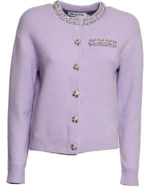 Self-Portrait Cardigans - Purple