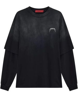 Acupuncture Long Sleeve Tops - Bleu