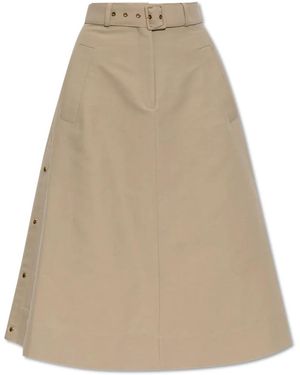 Moncler Midi Skirts - Natural