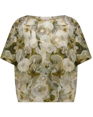Deha Tops ,Veelkleurig ,Katoen Blusa Allover - Groen