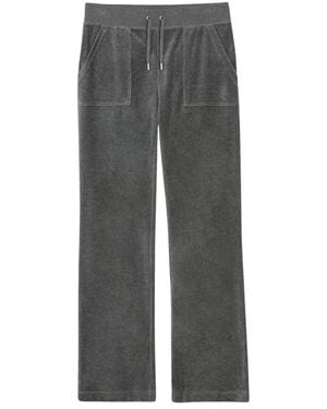 Juicy Couture Pantaloni grigi in velluto dritti - Grigio