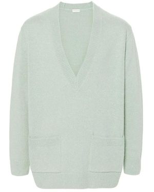 Dries Van Noten V-Neck Knitwear - Verde