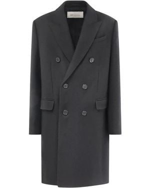 Ami Paris Double-Breasted Coats - Negro