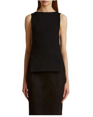 KHAITE Sleeveless Tops - Noir