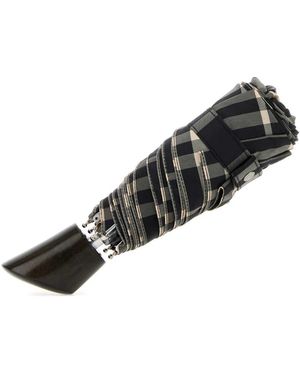Burberry Accessoires ,Veelkleurig ,Polyester Check Opvouwbare Paraplu - Zwart