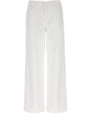L'Agence Jeans ,Wit ,Katoen Alicent High Waist Wide Leg Jeans