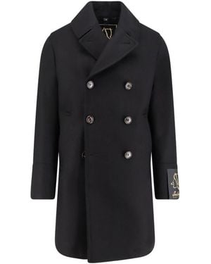 Sealup Double-Breasted Coats - Black