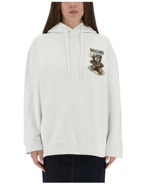 Moschino Teddy Print Hoodie - Weiß