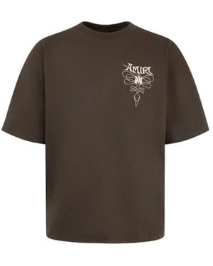 Amiri Tops ,Bruin ,Katoen T-Shirt