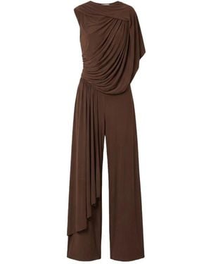 Lanvin Jumpsuits & Playsuits ,Bruin ,Gelaagde Jumpsuit