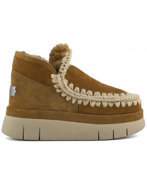Mou Bounce Welt Sneaker Suede - Bruin