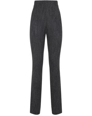 Alberta Ferretti Graue Wollmischung Stylische Hose