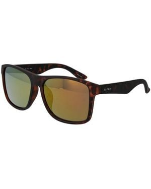 Esprit Accessoires ,Bruin ,Vierkante Zonnebril - Zwart