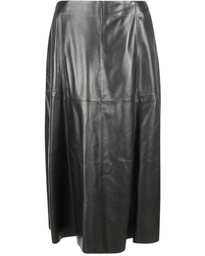 Arma Leather Skirts - Grey
