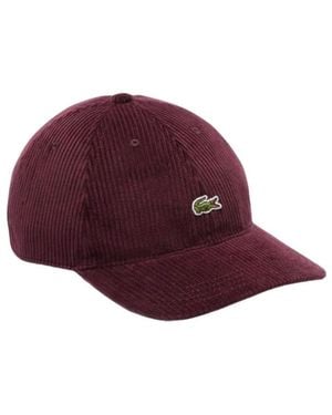 Lacoste Baumwoll-Velours-Cap - Rot