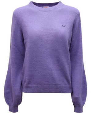 Sun 68 Wollmischpullover Dahlia Stil - Lila