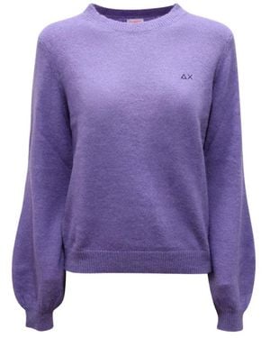 Sun 68 Round-Neck Knitwear - Purple