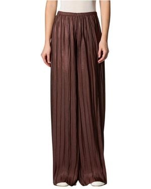 Roberto Collina Wide Trousers - Brown