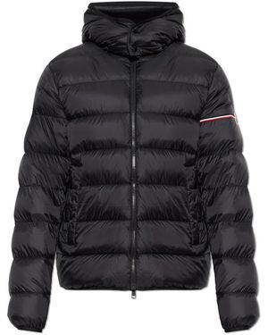 Moncler Jassen ,Zwart ,Nylon Ravenlock Korte Donsjas Met Capuchon