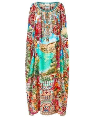 CAMILLA Off Shoulder Kaftan - Rood