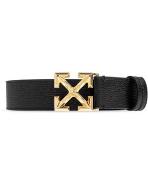 Off-White c/o Virgil Abloh Accessoires ,Zwart ,Leer Leren Riem